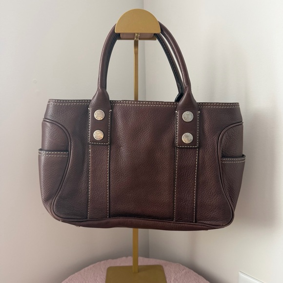 Michael Kors Handbags - Vintage Michael Kors Royal Hock Brown Pebbled Leather Tote/Satchel